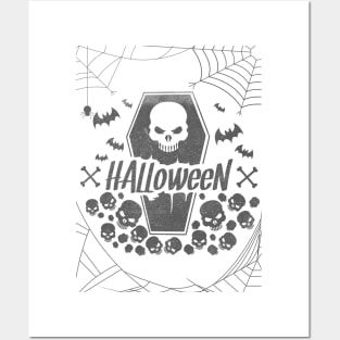 Halloween Skull t-shirt Posters and Art